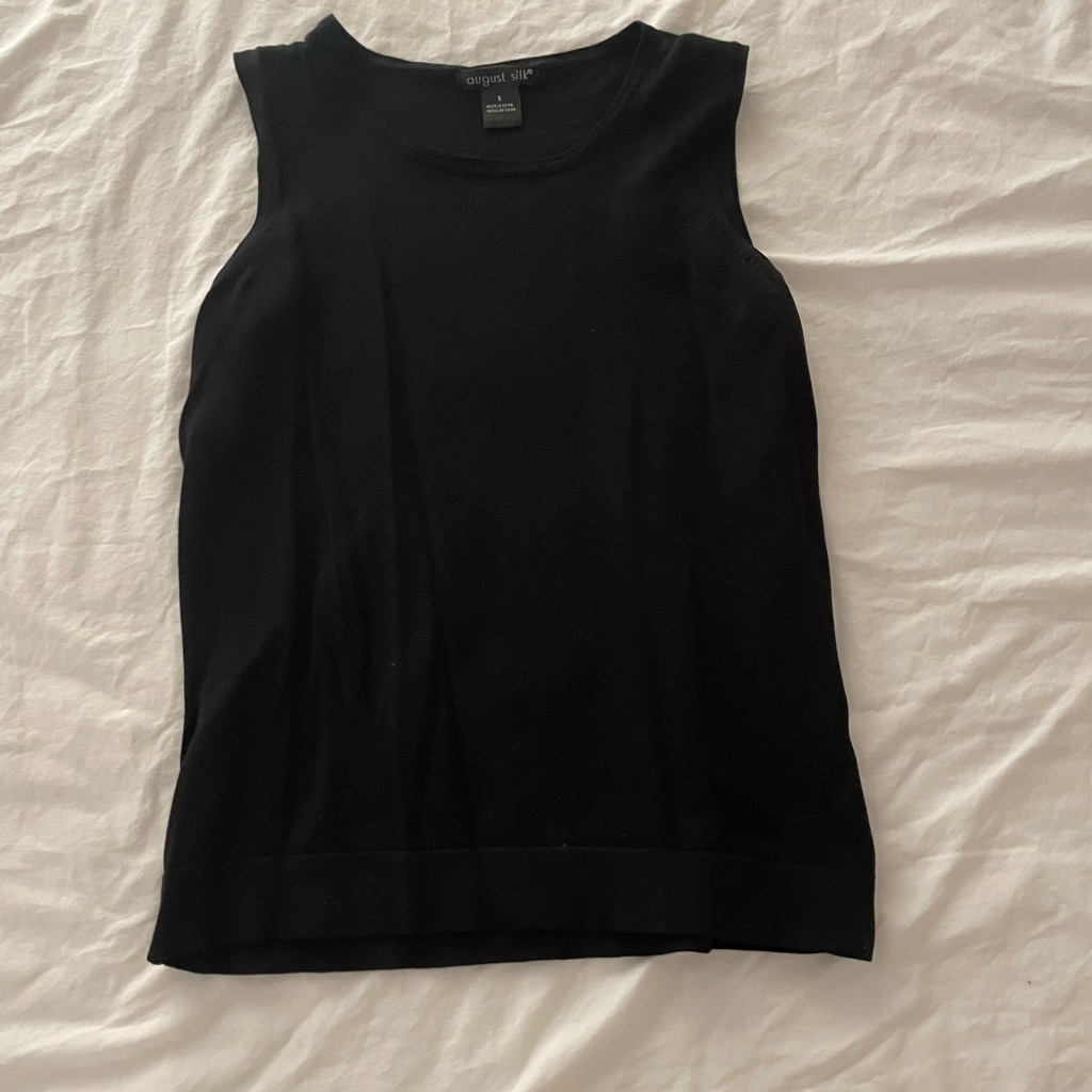 Solid Black Tank Top.